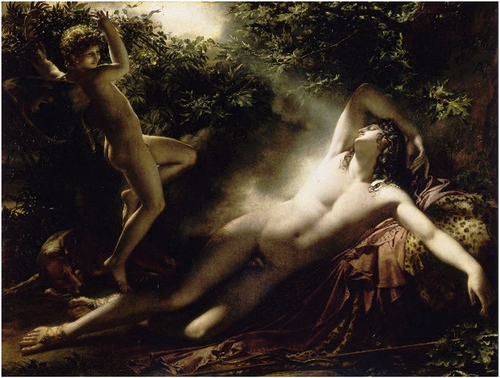 Figure 1b. Anne Louis Girodet de Roussy-Trioson, the Sleep of Endymion (1793), oil on canvas, 198 × 261 cm, Musée du Louvre.