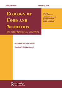 Cover image for Ecology of Food and Nutrition, Volume 62, Issue 3-4, 2023