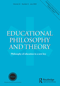 Cover image for Educational Philosophy and Theory, Volume 54, Issue 8, 2022