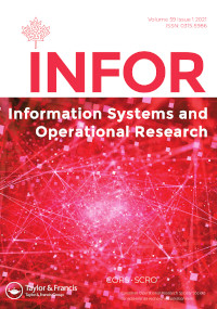Cover image for INFOR: Information Systems and Operational Research, Volume 59, Issue 1, 2021