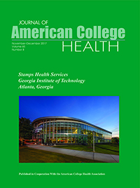 Cover image for Journal of American College Health, Volume 65, Issue 8, 2017