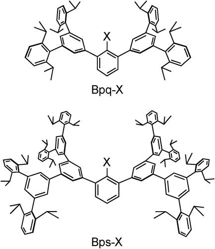 Figure 2. Cavity-shaped substituents, Bpq and Bps groups.