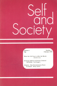 Cover image for Self & Society, Volume 6, Issue 2, 1978