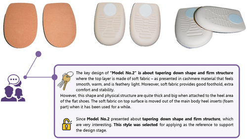 Figure 10. Model No.2 – Tapering down shape and firm structure with foam layer and soft fabric on top surface.