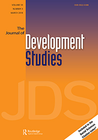 Cover image for The Journal of Development Studies, Volume 54, Issue 3, 2018