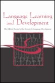 Cover image for Language Learning and Development, Volume 11, Issue 1, 2015