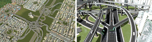 Figure 2. Elaborate highway systems and interchanges are a common feature among cities built in C: S. (Source: Reddit.com/r/CitiesSkylines.) (Color figure available online.)