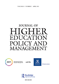 Cover image for Journal of Higher Education Policy and Management, Volume 43, Issue 2, 2021