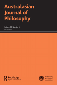 Cover image for Australasian Journal of Philosophy, Volume 96, Issue 3, 2018