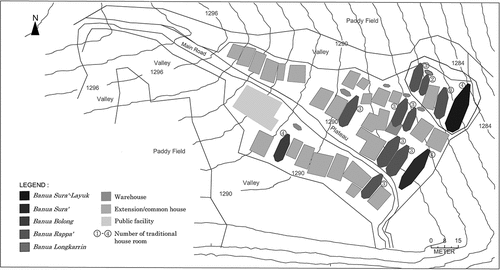 Figure 13. Sitemap of Loko Mambuliling settlement.