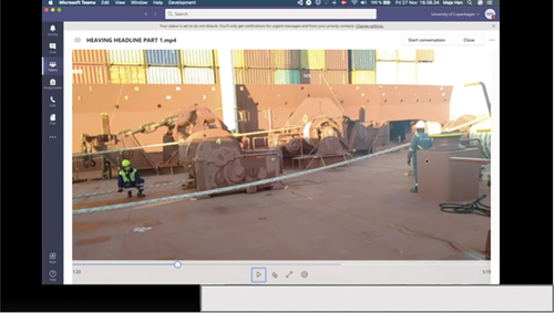 Figure 1. Screenshot of online walk-through of mooring videos.