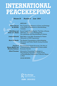 Cover image for International Peacekeeping, Volume 25, Issue 3, 2018