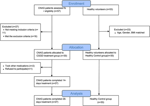 Figure 1 Flow chart of the clinical study.