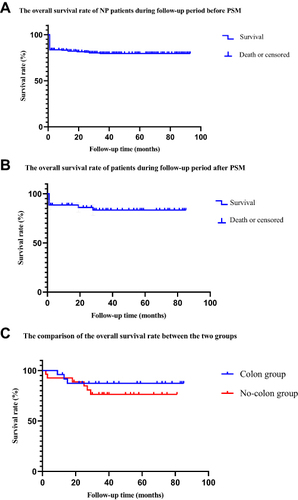 Figure 4 The comparison of overall survival rate between two groups.