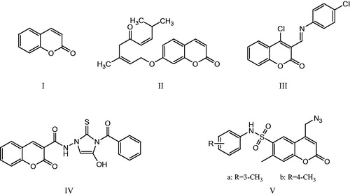 Figure 2. Some reported antimicrobial agents containing coumarin moiety.