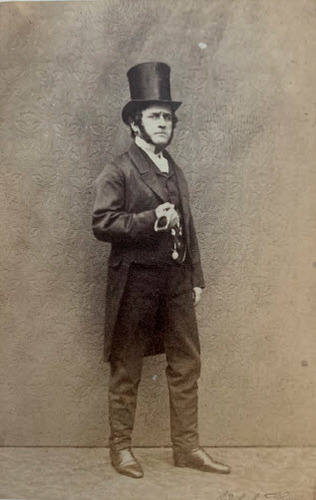 Fig. 3 Carte de visite of Horace Wigan as Detective Jack Hawkshaw (1863). Photo by Adolphe Beau, author's own collection