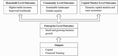 Figure 4. Root capital's theory of change. Source: Root Capital (Citation2012).