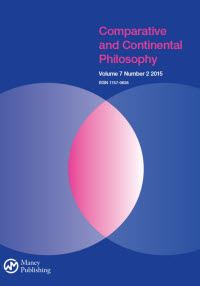 Cover image for Comparative and Continental Philosophy, Volume 7, Issue 2, 2015