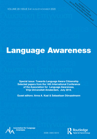 Cover image for Language Awareness, Volume 29, Issue 3-4, 2020