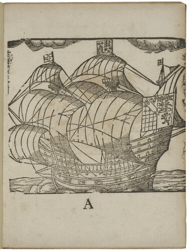 FIGURE 1 Londons Love (London, 1610), A1r, bearing a Type 4 ship woodcut. Call #: STC 13159. Used by permission of the Folger Shakespeare Library.