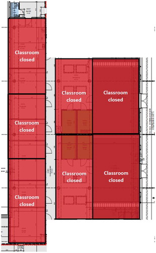Figure 3. Section of floor plan in 2019
