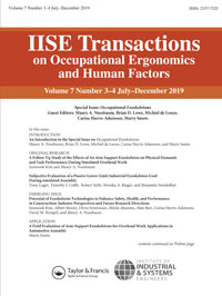 Cover image for IISE Transactions on Occupational Ergonomics and Human Factors, Volume 7, Issue 3-4, 2019