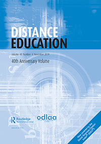 Cover image for Distance Education, Volume 40, Issue 4, 2019