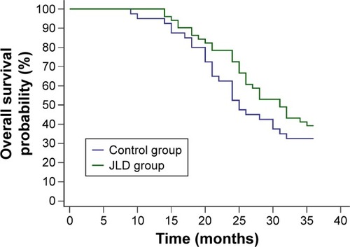 Figure 2 Kaplan–Meier curves of 3-year overall survival of patients who achieved treatment success.