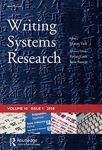 Cover image for Writing Systems Research, Volume 10, Issue 1, 2018