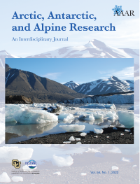 Cover image for Arctic, Antarctic, and Alpine Research, Volume 5, Issue 4, 1973