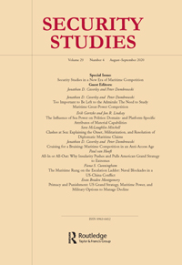 Cover image for Security Studies, Volume 29, Issue 4, 2020