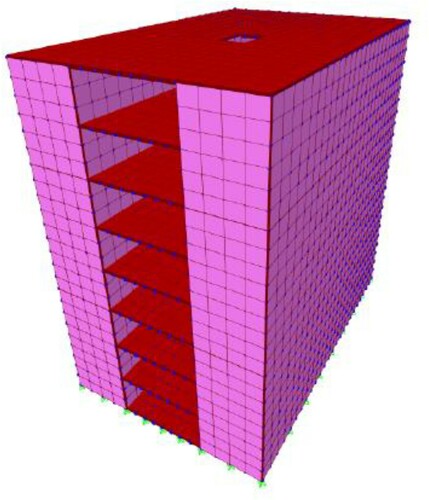 Figure 3. Baseline FE superstructure model.