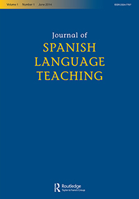 Cover image for Journal of Spanish Language Teaching, Volume 1, Issue 1, 2014