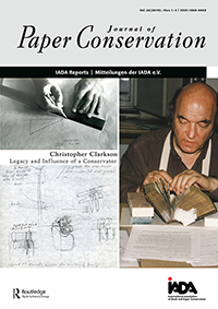 Cover image for Journal of Paper Conservation, Volume 20, Issue 1-4, 2019