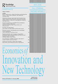 Cover image for Economics of Innovation and New Technology, Volume 33, Issue 1, 2024