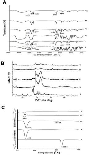 Figure 6 Solid characterizations.