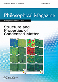 Cover image for Philosophical Magazine, Volume 100, Issue 11, 2020