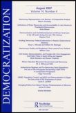 Cover image for Democratization, Volume 16, Issue 1, 2009