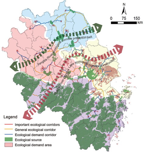 Figure 12. Ecological spatial pattern of ecological security in the Yangtze River Delta region in 2020.