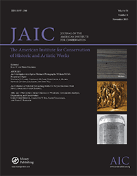 Cover image for Journal of the American Institute for Conservation, Volume 26, Issue 2, 1987