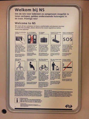 Figure 3. NS house rules listed at the trains’ entrances.