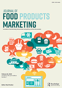 Cover image for Journal of Food Products Marketing, Volume 26, Issue 7, 2020