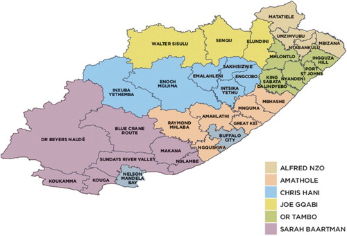 Figure 3. Map of the local municipalities in the Eastern Cape. Source: www.municipalities.co.za.