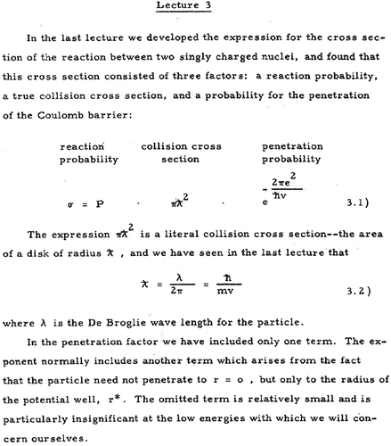 Fig. 8. An extract from Teller’s 1951 Los Alamos lectures on TN physics, LAMS-1450.[37]
