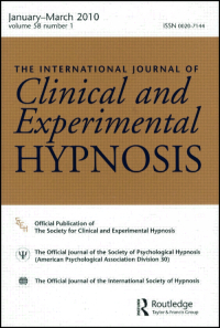 Cover image for International Journal of Clinical and Experimental Hypnosis, Volume 46, Issue 3, 1998