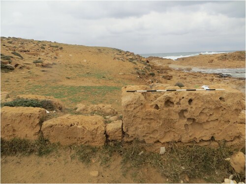 Figure 8. Remains of structures on the coast of Phycus (photo by the CCS team, March 2021).