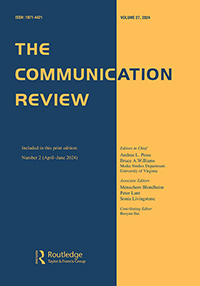 Cover image for The Communication Review, Volume 27, Issue 2, 2024