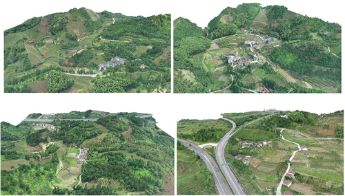 Figure 5. Oblique photographic modeling on some pilot villages.