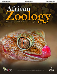 Cover image for African Zoology, Volume 54, Issue 4, 2019