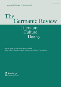 Cover image for The Germanic Review: Literature, Culture, Theory, Volume 96, Issue 2, 2021